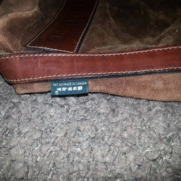 RUGBY-Chestnut Suede w/Leather Trim-Bucket/Shoulderbag - Picture 6 of 8